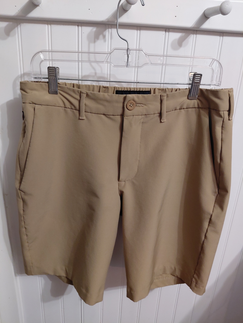 Abercrombie & Fitch Tan Flat-Front Men's Stretch Shorts Medium